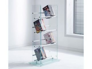 CD DVD Regal für 108 DVDs auch Bücherregal Glas Aluminium