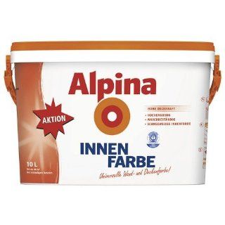 Alpina INNENFARBE, 10 L., weiss, matt, universelle Wandfarbe 1,995