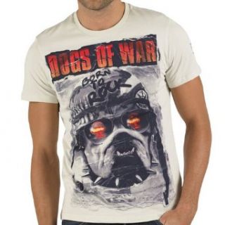 Firetrap Herren Dogs Of War T Shirt Weiß Bekleidung