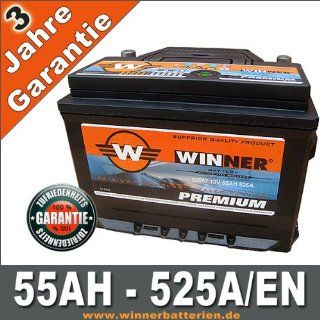 Autobatterie 55Ah Winner Premium ersetzt 60Ah Auto