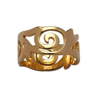 Vergoldet Ring mit Motiven   Ringgröße 52 (16.6) Schmuck