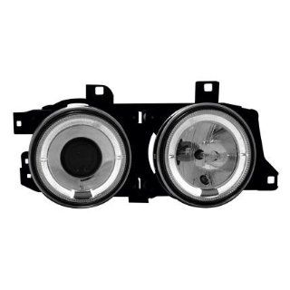 LED Angel Eyes Scheinwerfer Set für BMW E34 + E32 89 95 schwarz