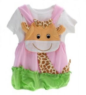 Baby Set Giraffe Lilly Pink  Baby Latzhose + Babybody 