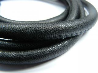 19,98EUR/1m) Nappalederband rund 6mm Lederband schwarz 40 cm weich