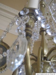 zierlicher Bronze Kristall Kronleuchter, french crystal chandelier K0t