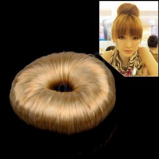 Haarteil Dutt Zopf Perücke Haarknoten Blond Donut Bun