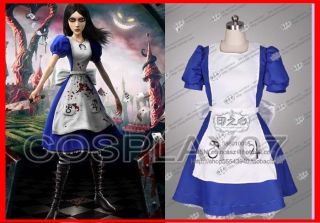 Alice Madness Returns Alice cosplay costume Custom Size Halloween