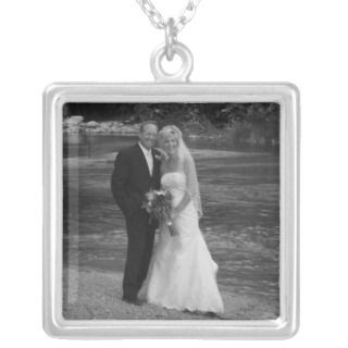 Wedding Photo Sterling Silver Necklace