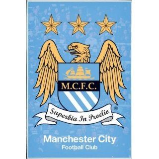 Fußball Poster und Kunststoff Rahmen   F.C. Manchester City, Wappen
