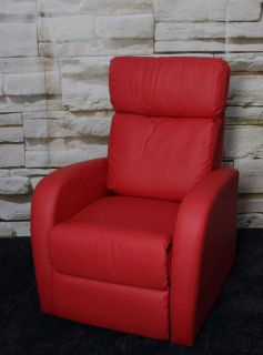 Fernsehsessel Relaxsessel Sessel M47 Kunstleder Mikrofaser, schwarz