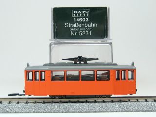 Kato 14603 Spur N , Straßenbahn Arbeitstriebwagen, orange, 2achs
