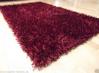 Schöner Wohnen Hochflor Teppich Twist rot 70x140 cm