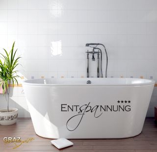 Wandtattoo Wandaufkleber Badezimmer Bad WC Spruch Zitat 4 Sterne