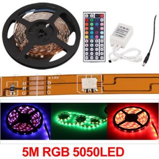 2M/3M/5M 5050 SMD LED Lichtleiste RGB Strip Streif IR Remote