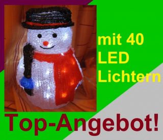 LED Deko Schneemann Weihnachtsdeko beleuchtet