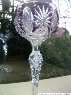 Antiker VAL SAINT LAMBERT Römer violett Bleikristall perfekt