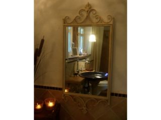 Spiegel für das mediterrane Bad oder Flur, cremeweiss