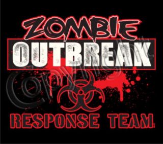ZOMBIE OUTBREAK RESPONSE TEAM Cool College Zombie Dead Horror Funny T