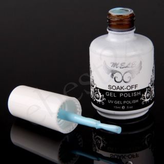 Hellblau 15ml Nail Art Soak off UV Gele Gellack Nagellack Farbgel