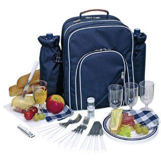 Picknickrucksack Picknicktasche mit Inhalt für 4 Personen mit