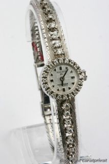 Seltene Armbanduhr Anker 85 Brillanten Diamanten 585 Weißgold 14 kt