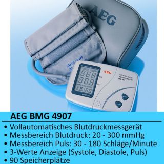 BLUTDRUCKMESSGERÄT VOLLAUTOMATISCHES ARM AEG BMG4907