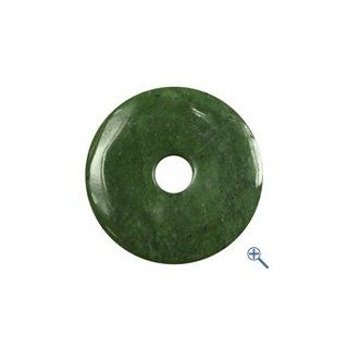 Nephrit Jade 40 mm runder Donut Kettenanhnger Anhnger Amulett echter