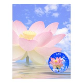 Lotus Flower Born in Water Personalized Letterhead