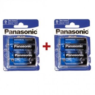 Panasonic Plus R20 Mono D Batterien 4 Stück 1.5 V für Radios