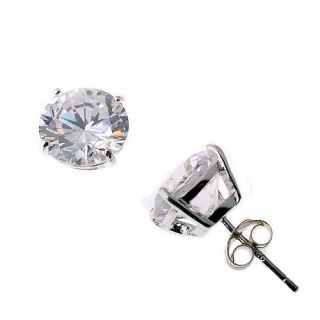 Bling Bling Iced Out Ohrstecker Hip Hop Kristall Ohrringe 9 mm rund