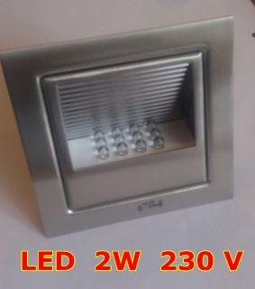 LED Wand & Treppenbeleuchtung Treppenlicht 2W 230V MODEL 82 mm