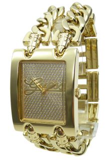 Guess Damenuhr statt 189 EUR W0073L1 Mod Heavy Metal Gold Armbanduhr