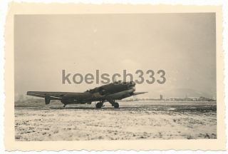 Foto Junkers Ju 86 Bomber Flugzeug Luftwaffe Fliegerhorst Perleberg