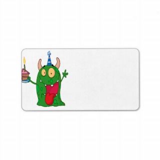 funny birthday monster cartoon character personalized address labels