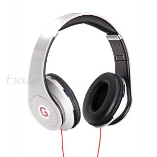 Headset Bügel Kopfhörer Ohrhörer 3.5mm Multimedia Weiß f. DJ PC