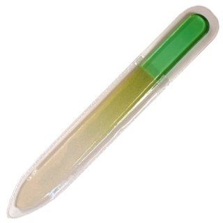 Stück Glasnagelfeile 14cm spitz grün Nagelfeile aus Glas, 0979