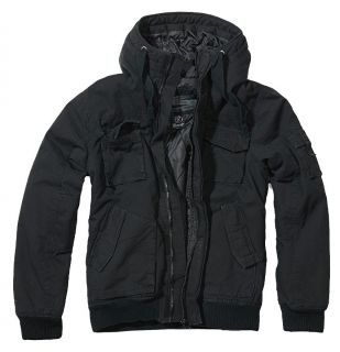 BRANDIT Bronx Vintage Hooded Jacket große Kapuze black