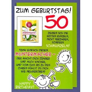Riesen Glückwunschkarte Zum Geburtstag 50 MuntermacherA4 
