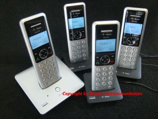 Home SINUS 103 Schnurloses Analog Telefon mit 4 Mobilteilen ECO MODE
