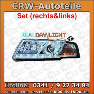 Set Scheinwerfer VW Passat B5 Typ 3B Bj. 96 00 klarglas/chrom LED