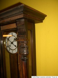 antiker Regulator Pendeluhr Uhr Wanduhr mit Gongschlag / ca. 1940