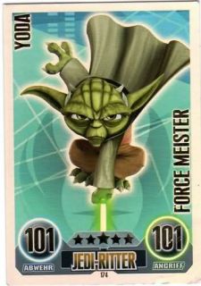 Star Wars FORCE ATTAX Force Meister Yoda 101 Karte 174