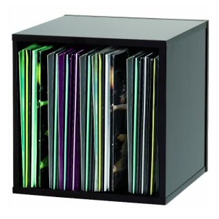 Glorious Record Box black 110 Schrägansicht links gefüllt (Abbildung