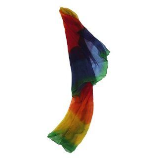 Das Regenbogen Seidentuch: 45 x 180 cm reine Chiffon Seide: 
