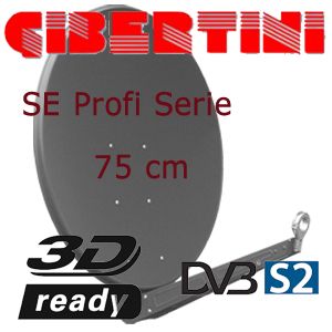 Gibertini Antenne 75 cm SE Serie Profi Alu Anthrazit Sat Schüssel