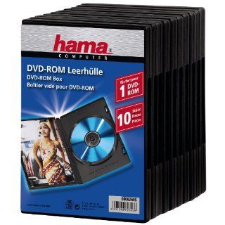 Hama DVD Leerhülle mit Folie, 10er Pack, Schwarz Computer