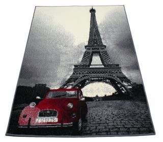 Trendy Designerteppich Teppich Paris grau 118/170 cm