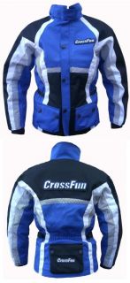 Kinder Motocross Jacke blau weis schwarz Gr 116 bis 164