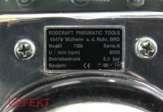 Rodcraft Pneumatic Druckluft – Schwingschleifer Modell 7300 DEFEKT