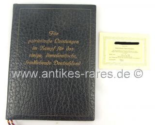 DDR Ernst Moritz Arndt Medaille in 900er Silber mit Urkunde & Ausweis